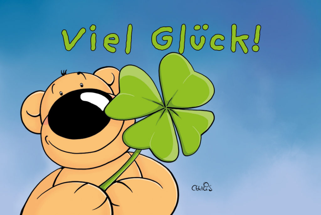 Minkarte “Viel Glück” chrisbears